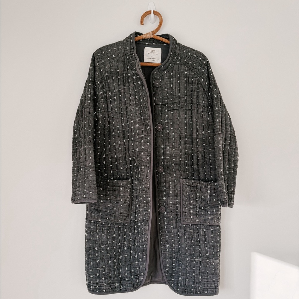*FIRM PRICE* Two New York Kantha Button Coat